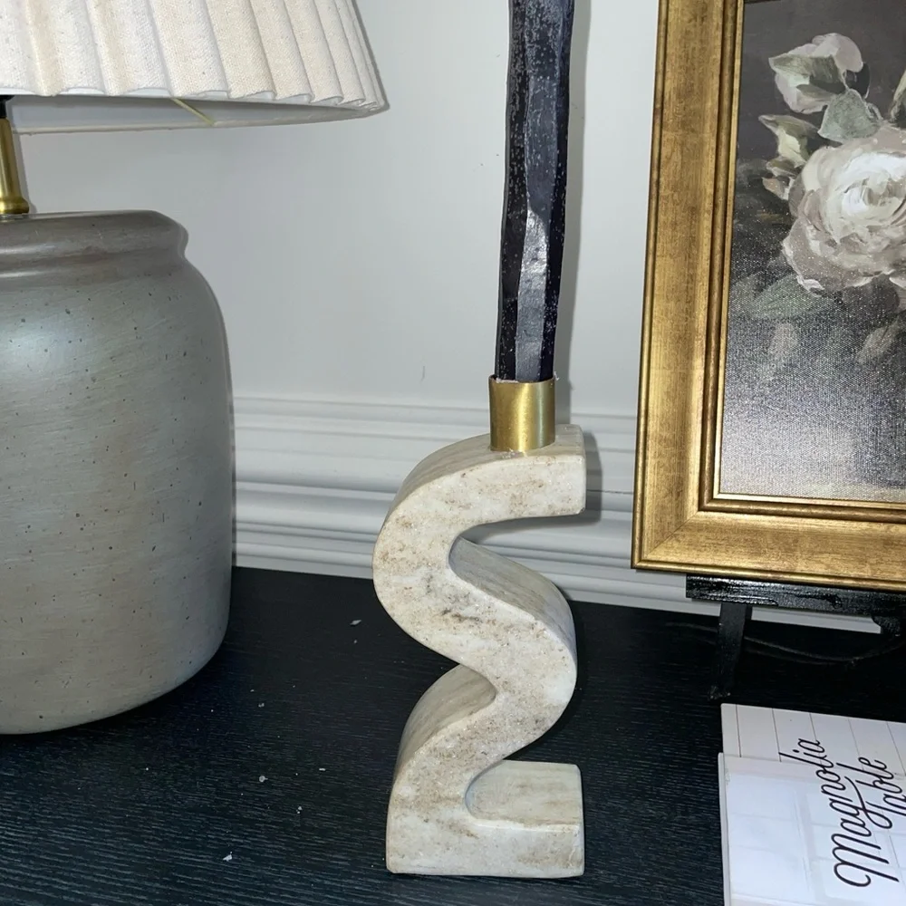 Marble candle holder